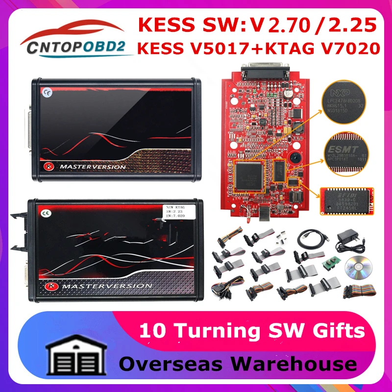 Онлайн 2 80 EU Red KESS V5.017 OBD2 менеджер Тюнинг Комплект KTAG V7.020 4 LED онлайн Master Version K TAG 25