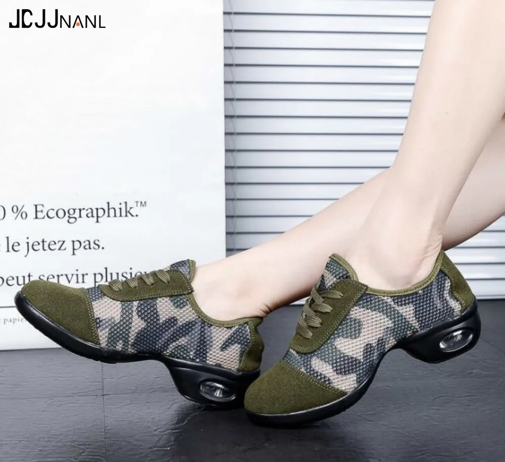 EU35 41 женская и Мужская камуфляжная спортивная обувь дышащая танцевальная