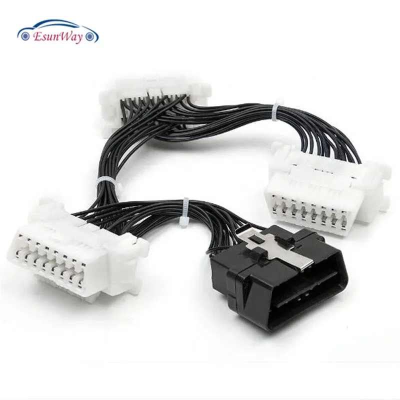 Заводская цена! Высококачественный OBD 2 16Pin OBD2 16 Pin типа папа в три женский