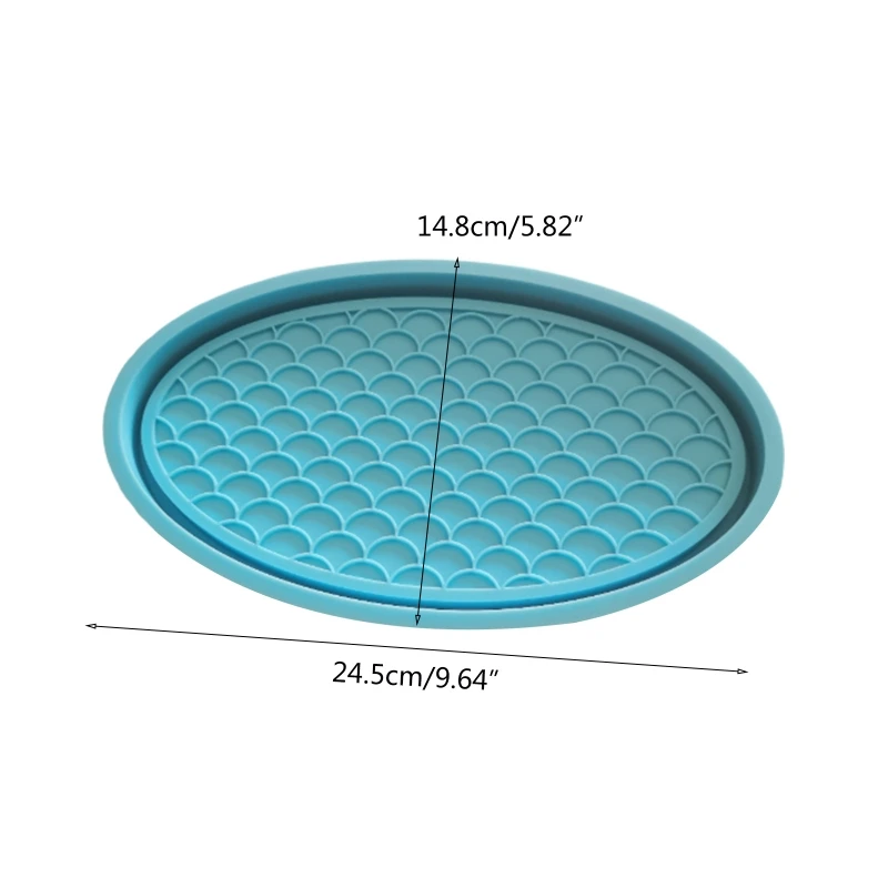 

Fish Scale Storage Box Epoxy Resin Mold Plate Tray Silicone Mould DIY Crafts Making Tool