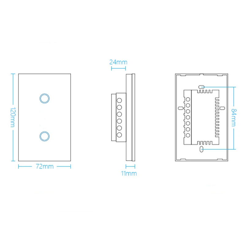 ASEER AU/US 2 шт роскошный WIFI настенный сенсорный выключатель Gang way Smart Switches AC 110-240 В