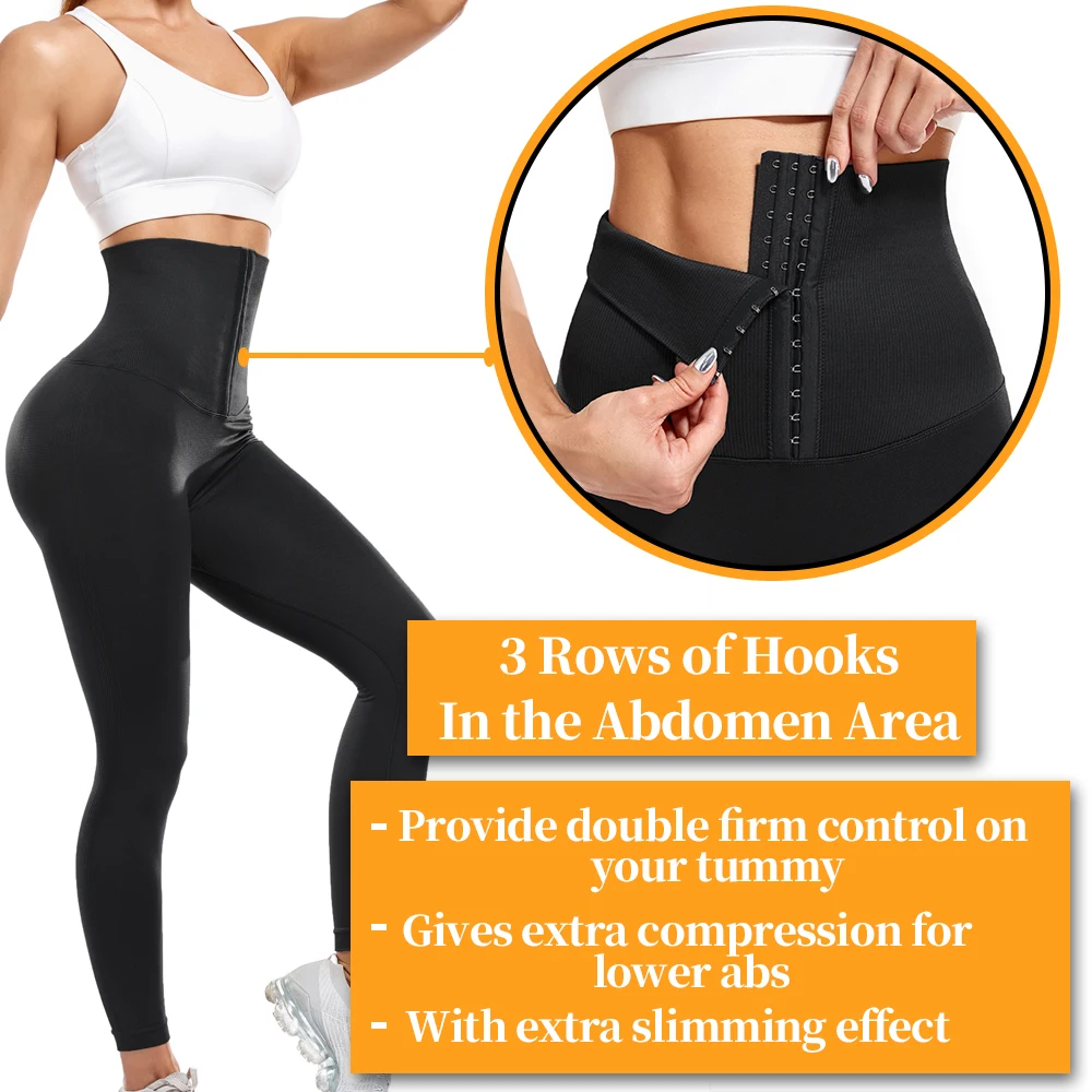 Women's High Waist Tummy Control Slimming Leggings Corset Belt Yoga Pants Waist Trainer Girdle Panties for Women