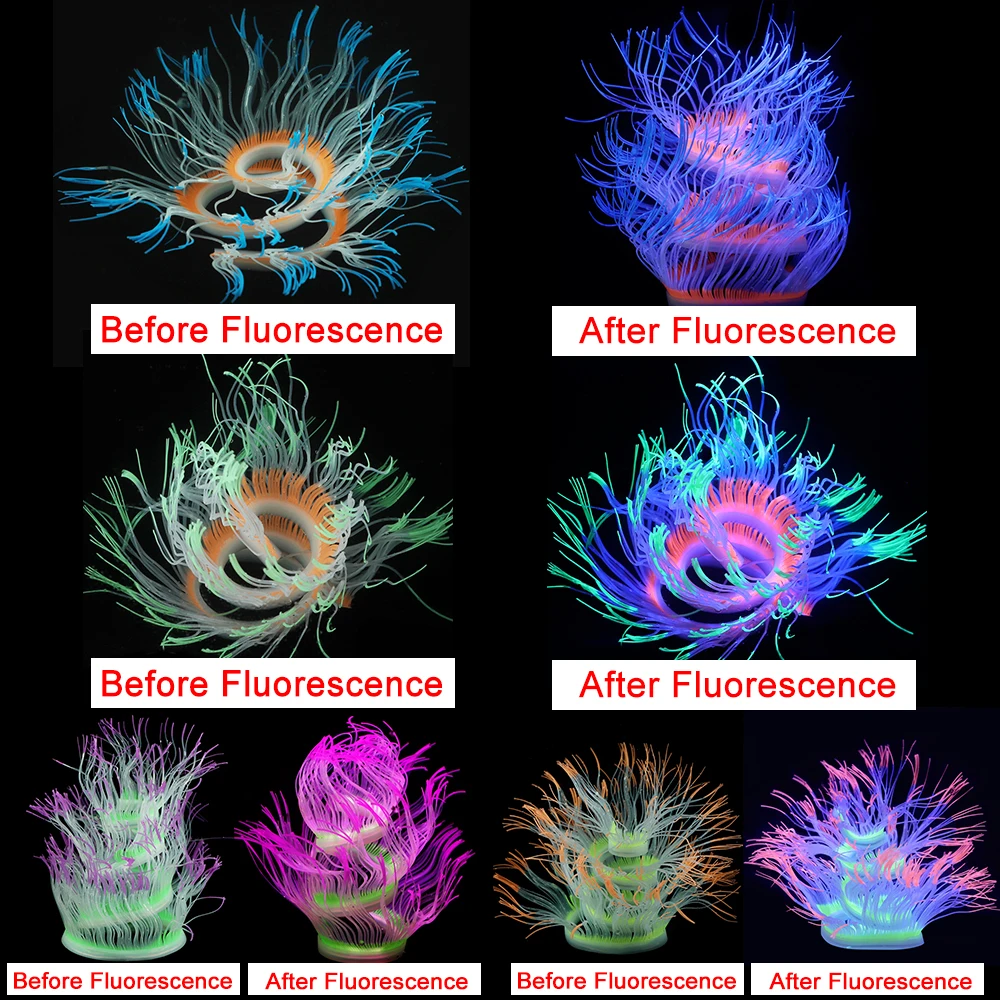 Искусственные морские анемоны аквариумные растения 100% безопасный силикон 50/75/100