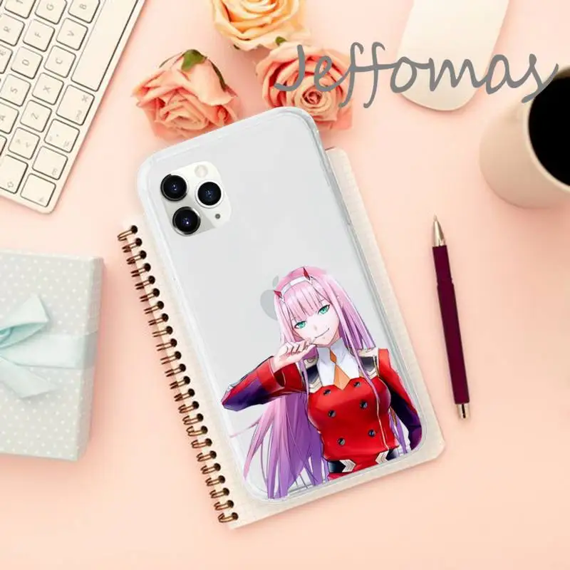

Zero Two Darling in the FranXX Anime Phone Case Transparent soft For iphone 5 5s 5c se 6 6s 7 8 11 12 plus mini x xs xr pro max