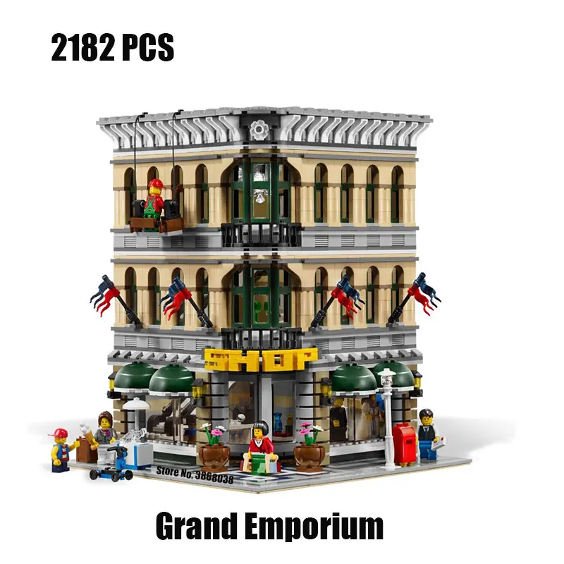 

Street View Palace Cinema Lunatic Hospital Toy Shop Afol Square The Queen Bricktoria Sanctorum Christmas Building Block Gift