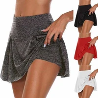 gym women running shorts skirt high waist new shorts mesh double layer quick dry fitness shorts sports short skirt drop