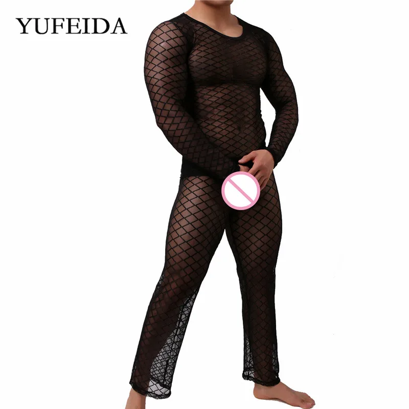 Комплект мужской одежды пикантное нижнее белье футболка с длинным рукавом