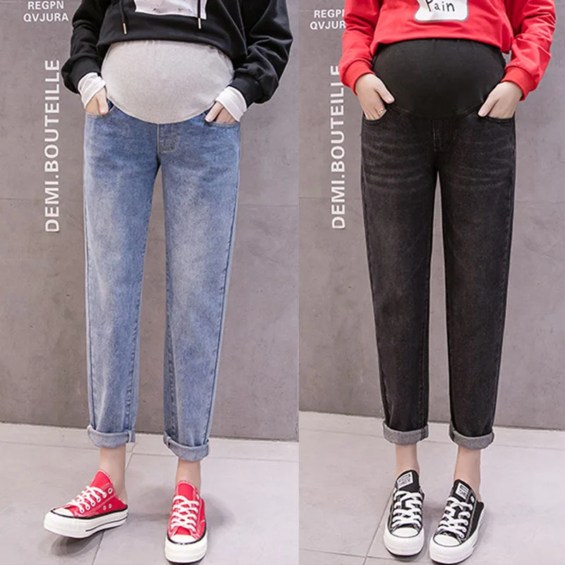 

Loose Boyfriend Jeans Maternity Pants For Pregnant Women Clothes Nursing High Waist Denim Trousers Jeans Pregnancy Pant Clothing