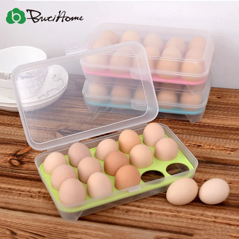 1 PC15 сетка яйцо анти столкновения коробка для хранения пищевой PP холодильник Crisper