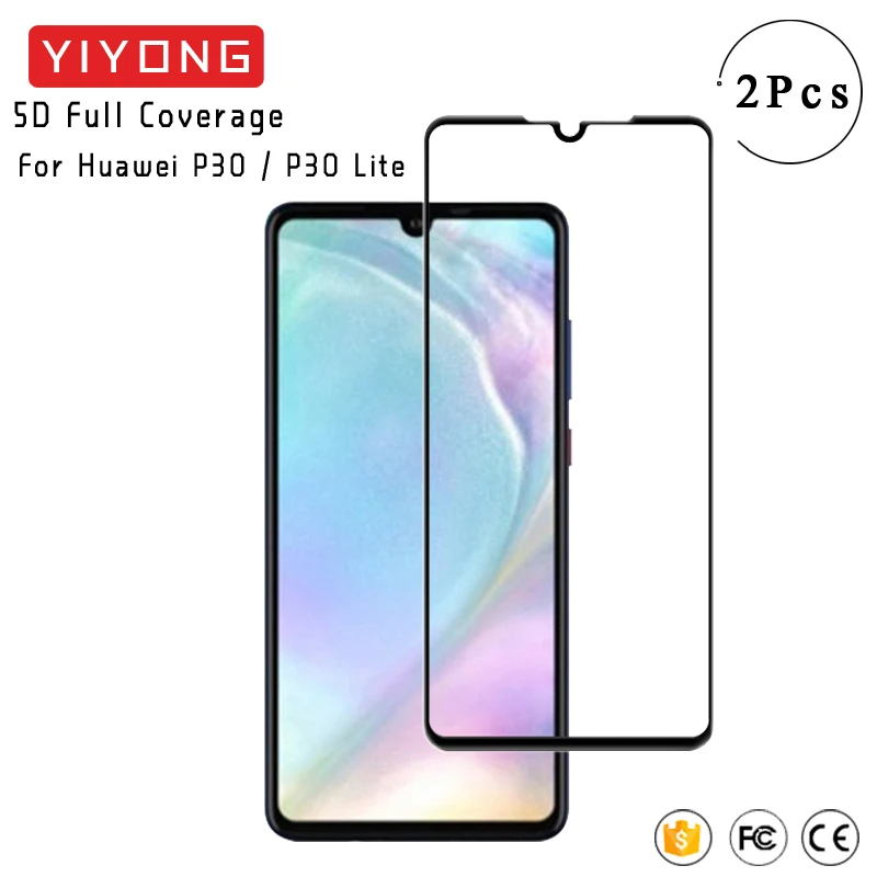 YIYONG 5D полное покрытие стекло для Huawei P30 P20 закаленное Pro Защита экрана Lite
