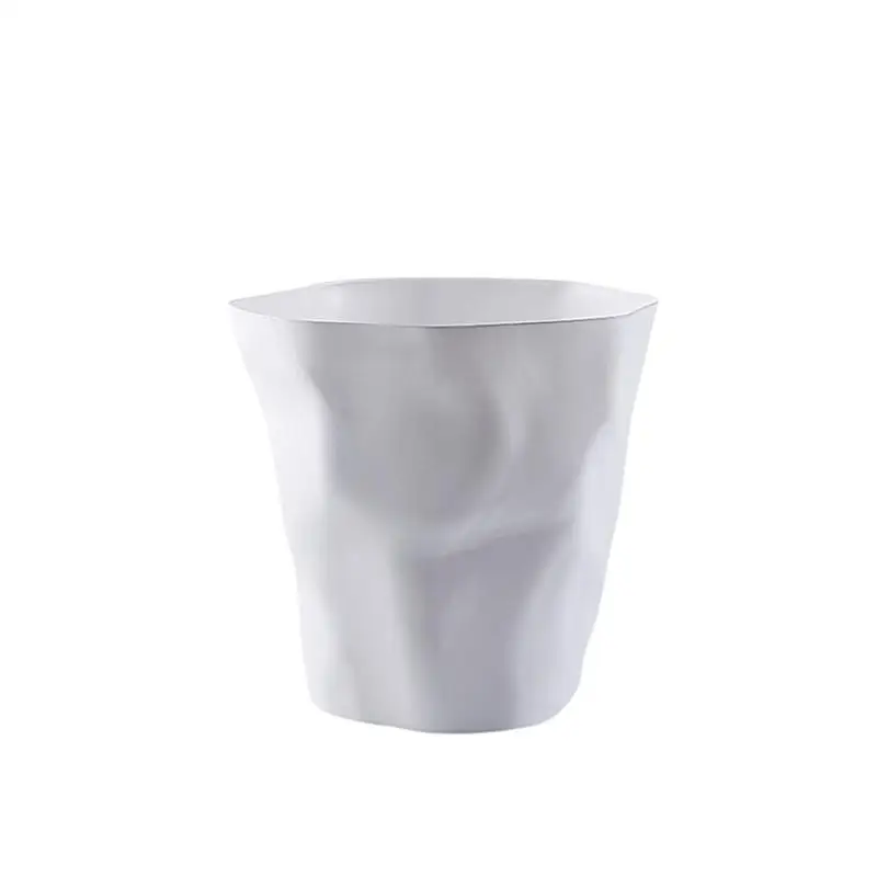 Корзина для мусора в скандинавском стиле плиссированная бумажная корзина белого