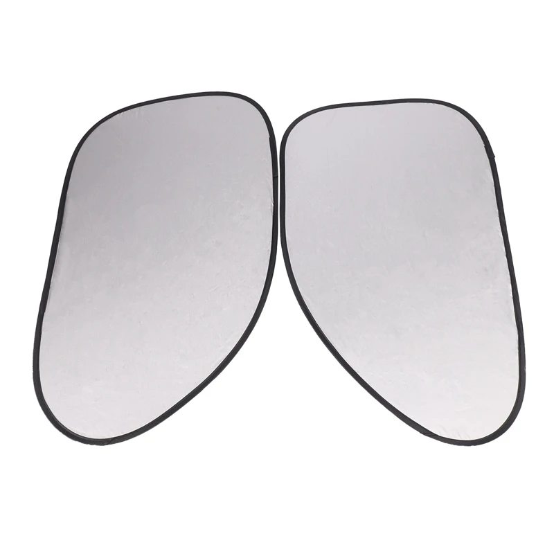 

2pcs Auto Car Side Window Sunshade Black Silver Color