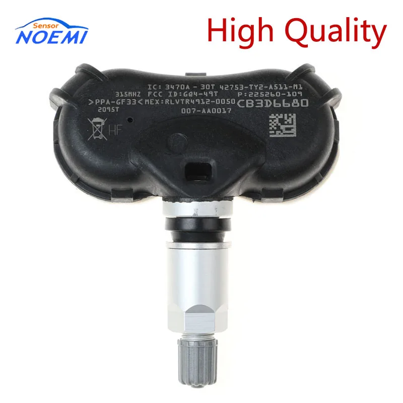 YAOPEI 42753-TY2-A51 42753TY2A51 TPMS датчик давления в шинах для Honda 2009-2013 Acura TL ZDX 2AX RLX 315 МГц Новинка