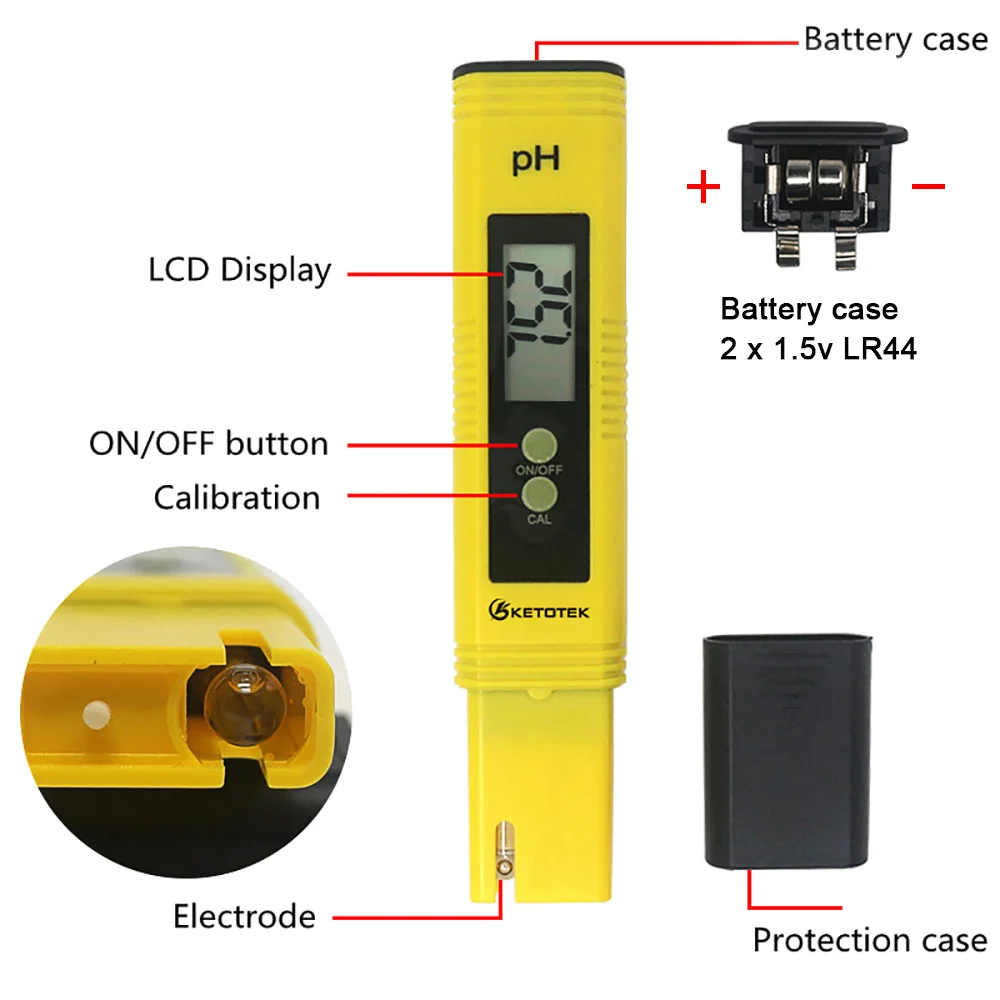 Портативный цифровой ATC рН метр TDS & EC 0 9999us/см 9999ppm 00 ~ 14 аквариумный бассейн вода