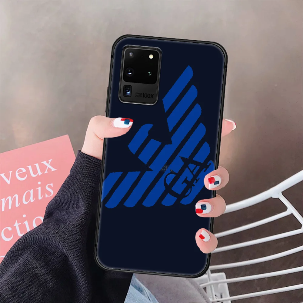 

Luxury Brand Italy Giorgioe Phone Case Cover Hull For Samsung Galaxy S 6 7 8 9 10 e 20 Edge Uitra Note 8 9 10 Plus black Funda