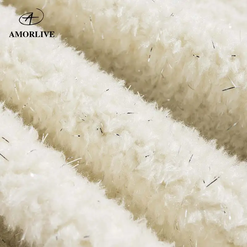 Женская шерстяная куртка AMOR LIVE Зимняя Толстая теплая элегантное двубортное