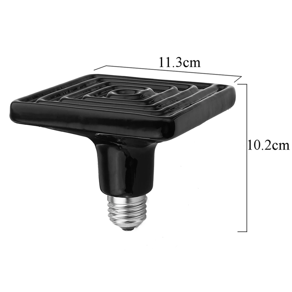 Новая квадратная лампа E27 для обогрева домашних животных внешний черный