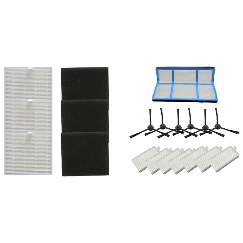 

2 Set Hepa Filter Sponge Filter For Ilife V8 V8S X750 With Hepa Filter Side Brush Primary Dust Filter For Chuwi Ilife V5