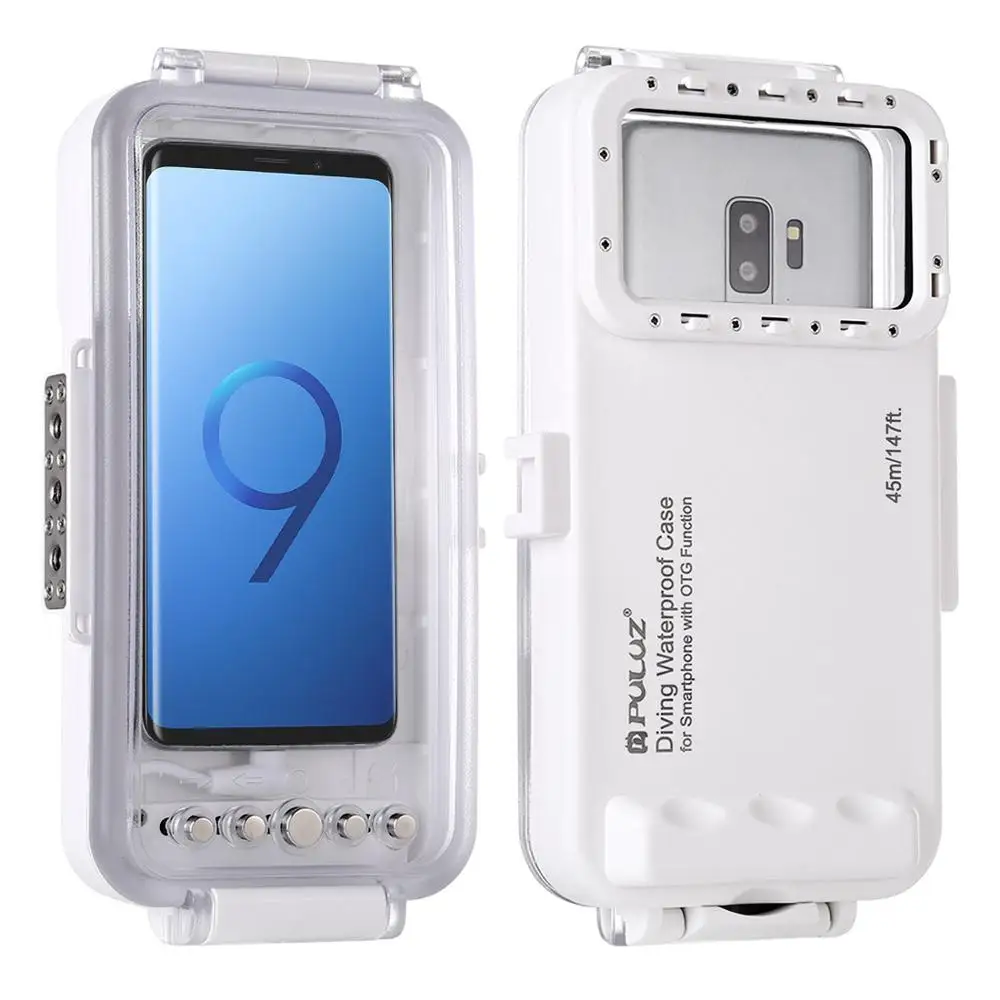 45m Waterproof Diving Housing Photo Video Taking Underwater Cover Case for Galaxy, Huawei, Xiaomi, Google Android OTG Smartphone
