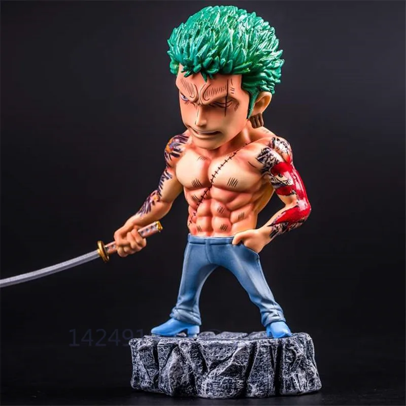 Аниме цельная Татуировка мышечная обезьяна д Луффи и ророноа Зоро соломенная