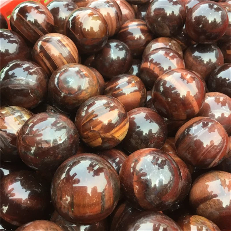 Природные драгоценные камни кварц Сферы красный тигровый глаз Кристалл лечебные