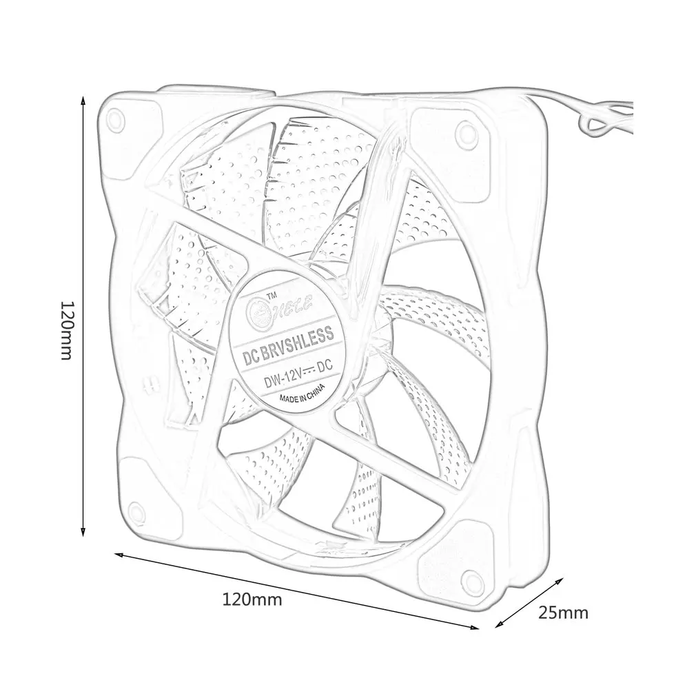 

120mm 15 LED Ultra Silent Computer PC Case Cooling Fan CPU Cooler 12V With Rubber Quiet Molex Connector 3/4Pin Plug Fans Cooler