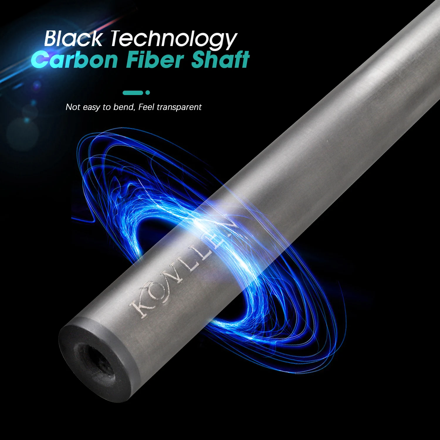 KONLLEN Carbon Pool Cue Stick Fiber Shaft 3/8*8 Radial Pin Joint Tube Inside Butt Technology Billiard Kit | Спорт и развлечения