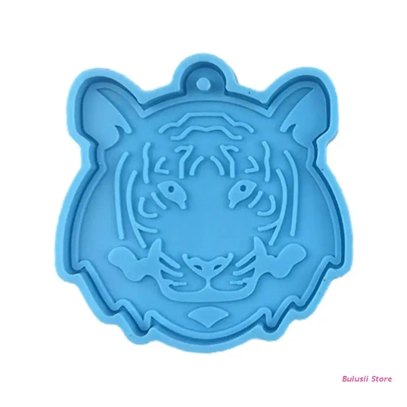 

3168 брелок с головой тигра, силиконовая форма с отверстием, брелок с подвеской ручной работы, подарок на день Святого Валентина, ювелирные из...