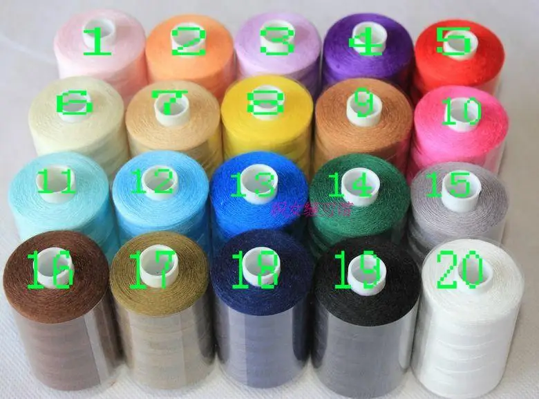 Швейная нить 4000 м/5000 ярдов 20S/2 домашняя швейная машина из 402 полиэстера конусные