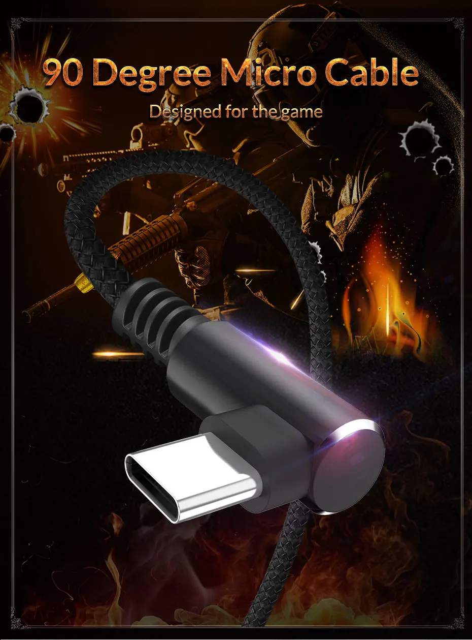 TOPK 90 usb-кабель для быстрой зарядки usb type C кабель 3а L-shape type-C мобильный кабель передачи данных телефона для samsung huawei Xiaomi