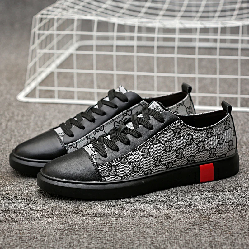 

Leather Sneakers Casual Shoes Men White Sneakers Flat 2020 New Arrival Designer Laces Comfort Sneakers Sport Shoes Man