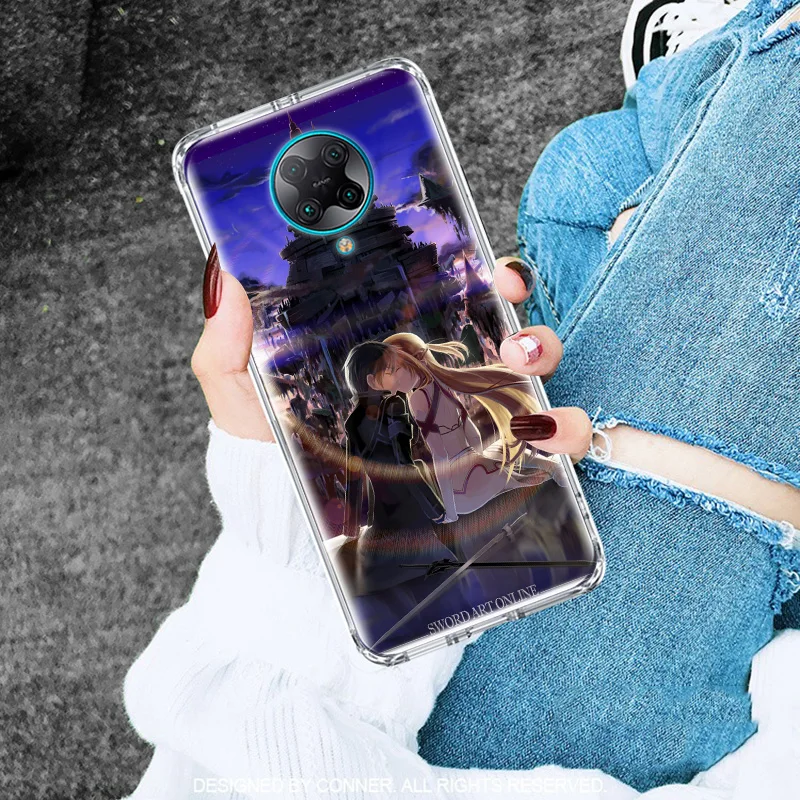 

Sword Art Online Cases for Xiaomi Redmi Note 9S 8T 9 8 7 9A 9C 10X 5G K30 Pro 8A 7A 6 Cover Soft Phone Capas Caso