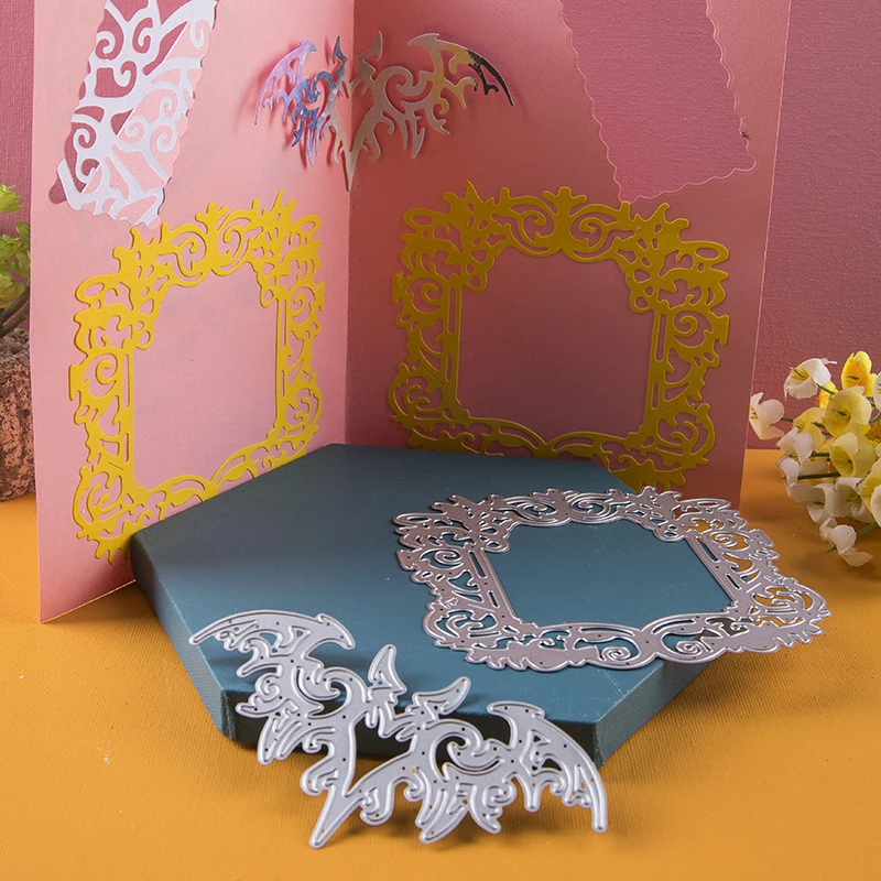Металлические Вырубные штампы полый каркас вырезанная форма в виде дракона
