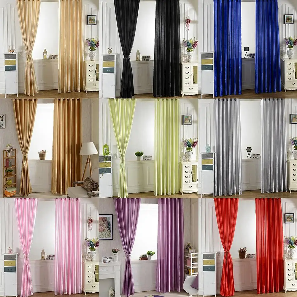 

European and American style Tulle curtains for living room Window Screening Solid Door Curtains Drape Panel Sheers