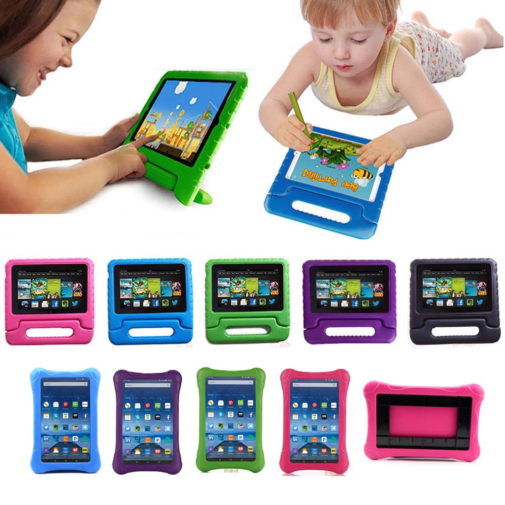Детский противоударный чехол-подставка с ручкой для Amazon Kindle Fire 7 выпуска EVA Foam защитный чехол для планшета для детей