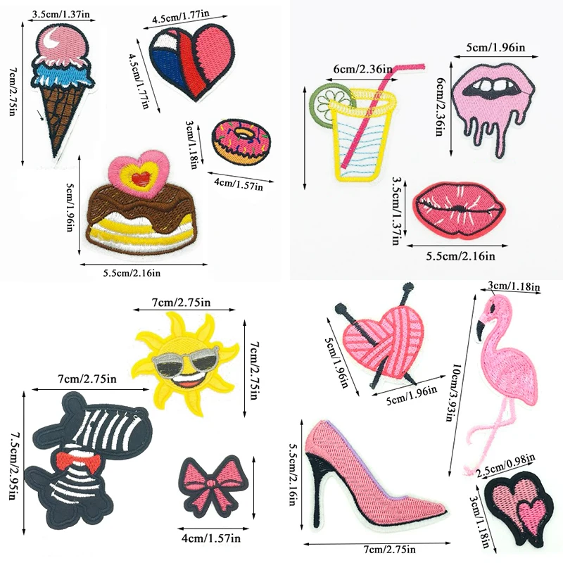 Губы парчи вышивка утюжок на заплатках для одежды Сделай Сам продукты полосы