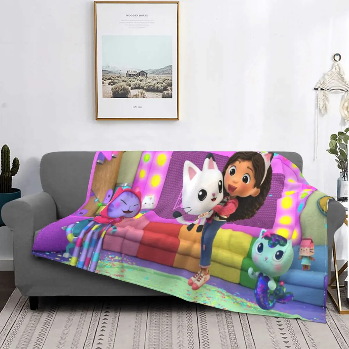 

Gabby'S Cats 662 Blanket Bedspread Bed Plaid Blanket Sofa Summer Kid's Blanket Blanket Blanket