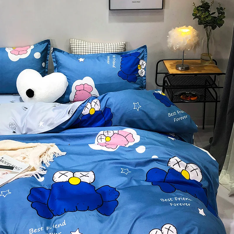 

CHICIEVE 1 Blue Smart Fashion Beautiful Bedding Sets 4PCS Full Sizes For Family Popular Quilt Cover Pillowcases Cheaper Price