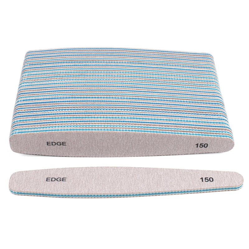 

50pcs/lot Sandpaper Nail File 150/150 Manicure Buffer Double-sided lime a ongle professionel Nail Care Pedicure Tools nagelvij