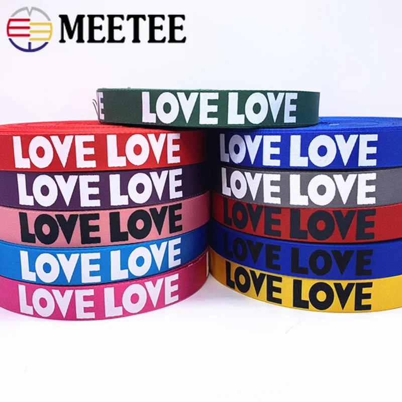 Нейлоновая тесьма Meetee 8 метров 25 мм цветная печать кружевная для сумки ремень
