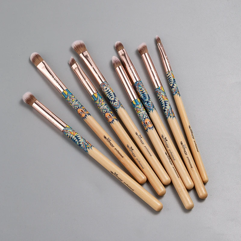 Anmor кисти для макияжа 8 шт. Профессиональные синтетические волосы Красота Тени