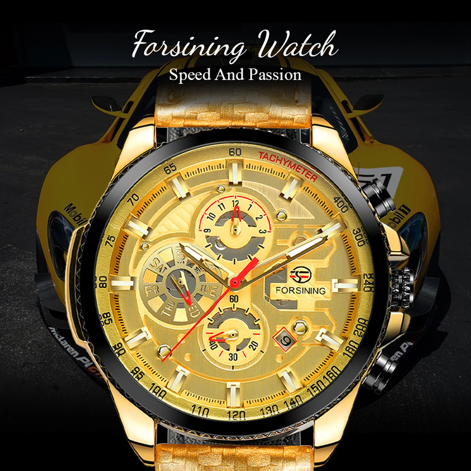 

Новинка 2021 года, модные мужские часы Forsining со стальным браслетом, водонепроницаемые часы ведущей марки, роскошные механические часы-скелето...