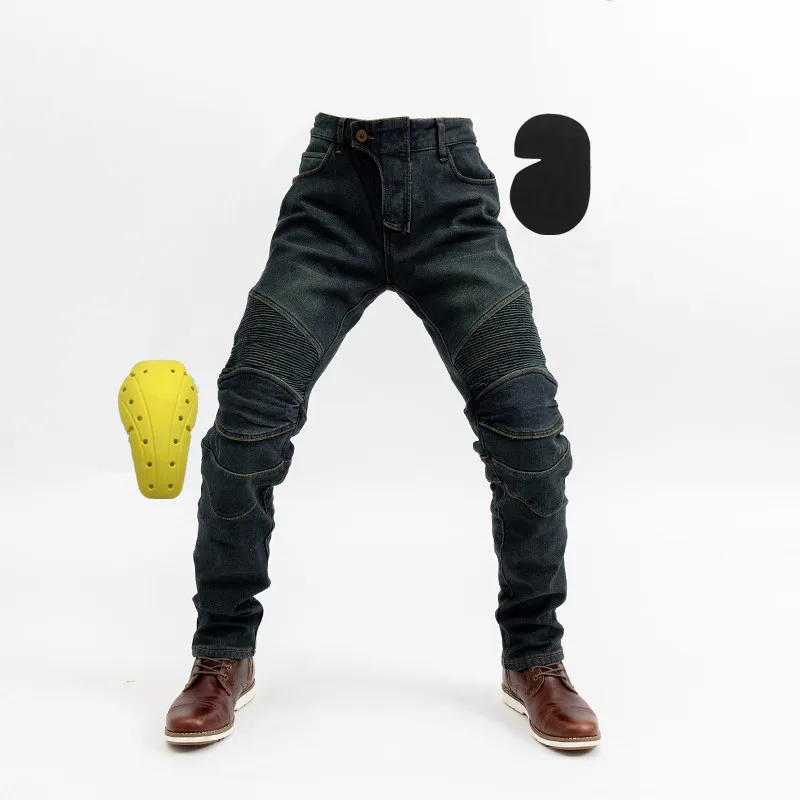 WINTER MOTO pants for Winter plus velvet warm motorcycle riding outdoor jeans with 4 pads | Pants
