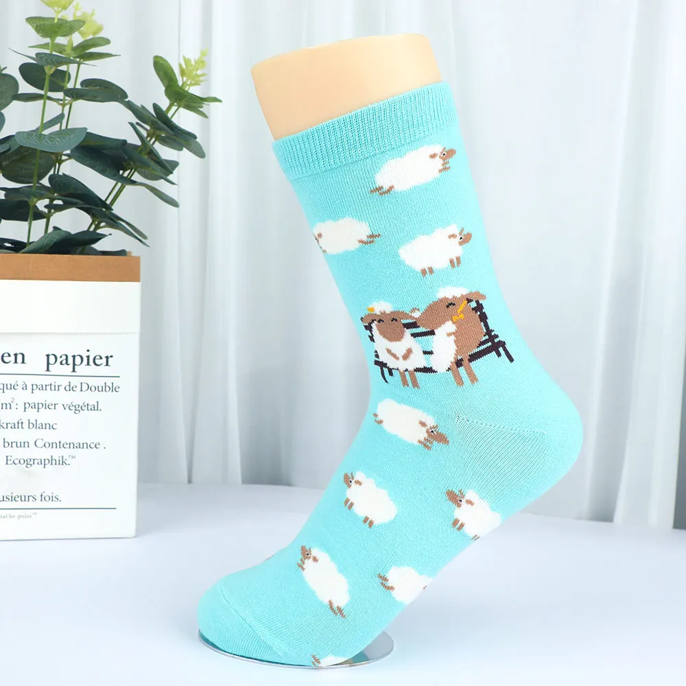 HEALMEYOU/1 пара милые шикарные женские Носки с рисунком овечки петуха собаки утки