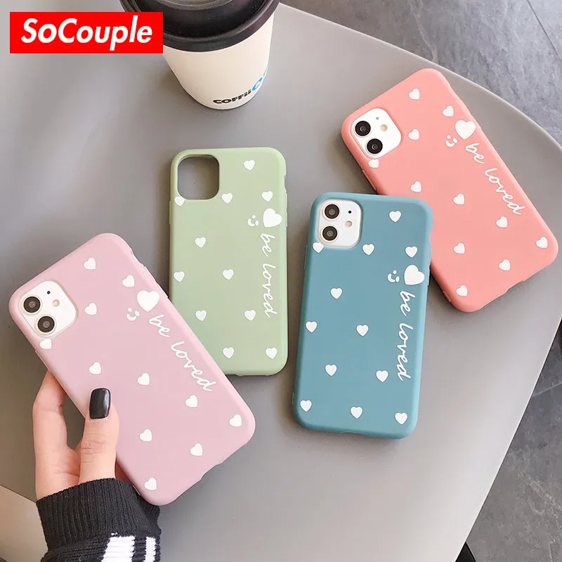 Мягкий чехол SoCouple из ТПУ для телефона iphone X Xs max XR 12 11 Pro Max SE 6 6S 7 8 plus с принтом