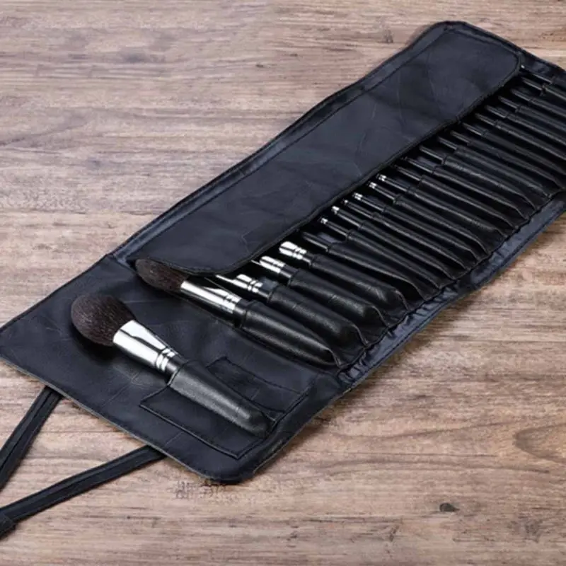 

28TA Professional 12/24 Slot Makeup Brush Holder Cosmetic Organizer Rolling Bag Case Container Pouch Bags