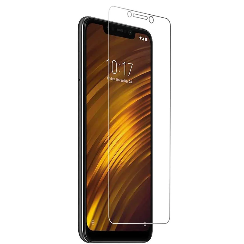 5pcs tempered glass for xiaomi pocophone f1 screen protector film for xiaomi f1 poco f1 shockproof glass guard 9h ultra clear free global shipping