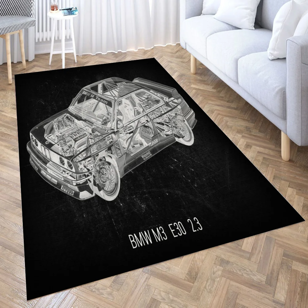 

BMW M3 E30 23 3D Printing Room Bedroom Anti-Slip Plush Floor Mats Home Fashion Carpet Rugs New Dropshipping