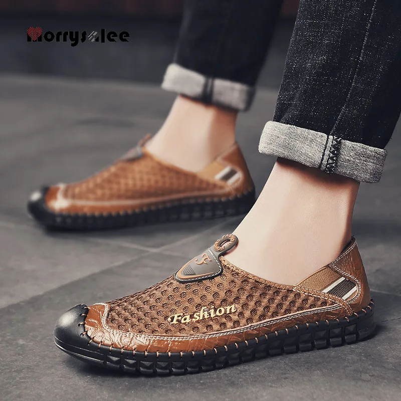 2022 New Men's Sandals Comfortable Soft Bottom Soft Mesh Shoes Breathable Large Size Shoes Men's Shoes Mens Sandals Summer