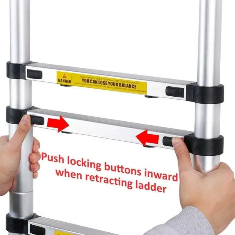 5m Foldable Telescopic Herringbone Ladder Multi Purpose Industrial Straight Industry HWC |